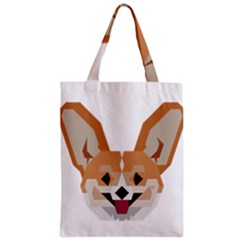 Cardigan Corgi face Zipper Classic Tote Bag