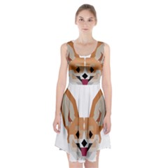 Cardigan Corgi face Racerback Midi Dress