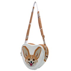 Cardigan Corgi face Heart Shoulder Bag