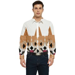 Cardigan Corgi face Men s Long Sleeve  Shirt