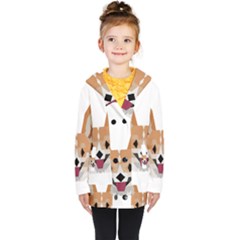 Cardigan Corgi face Kids  Double Breasted Button Coat