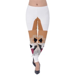 Cardigan Corgi Face Velvet Leggings by wagnerps