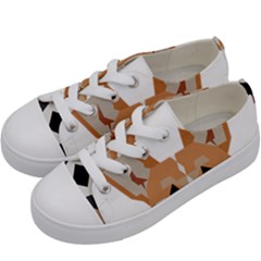 Cardigan Corgi face Kids  Low Top Canvas Sneakers