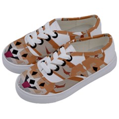 Cardigan Corgi face Kids  Classic Low Top Sneakers