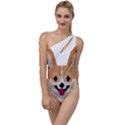 Cardigan Corgi face To One Side Swimsuit View1