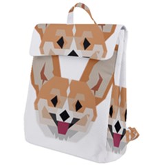 Cardigan Corgi Face Flap Top Backpack