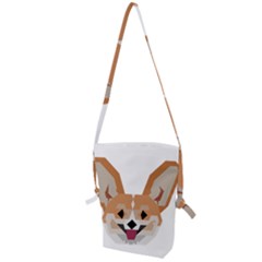 Cardigan Corgi face Folding Shoulder Bag