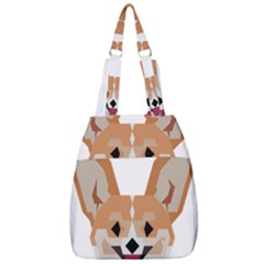 Cardigan Corgi face Center Zip Backpack