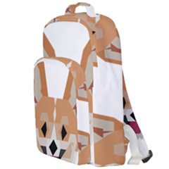 Cardigan Corgi face Double Compartment Backpack