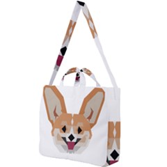 Cardigan Corgi face Square Shoulder Tote Bag