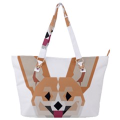 Cardigan Corgi face Full Print Shoulder Bag