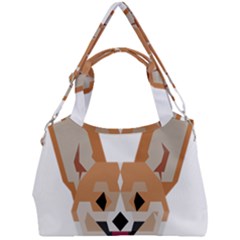 Cardigan Corgi face Double Compartment Shoulder Bag