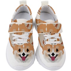 Cardigan Corgi face Kids  Velcro Strap Shoes