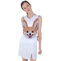 Cardigan Corgi face Women s Sleeveless Sports Top