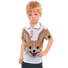 Cardigan Corgi face Kids  Polo Tee