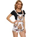 Cardigan Corgi face Short Overalls View3