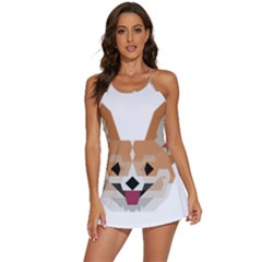 Cardigan Corgi face 2-in-1 Flare Activity Dress