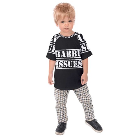 Babbu Issues - Italian Daddy Issues Kids  Raglan Tee by ConteMonfrey