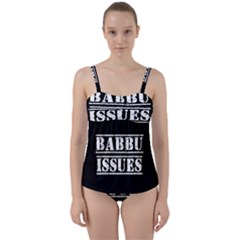 Babbu Issues - Italian Daddy Issues Twist Front Tankini Set by ConteMonfrey