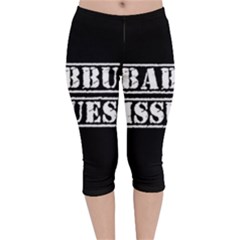 Babbu Issues - Italian Daddy Issues Velvet Capri Leggings  by ConteMonfrey