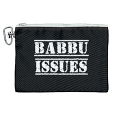 Babbu Issues - Italian Daddy Issues Canvas Cosmetic Bag (xl) by ConteMonfrey