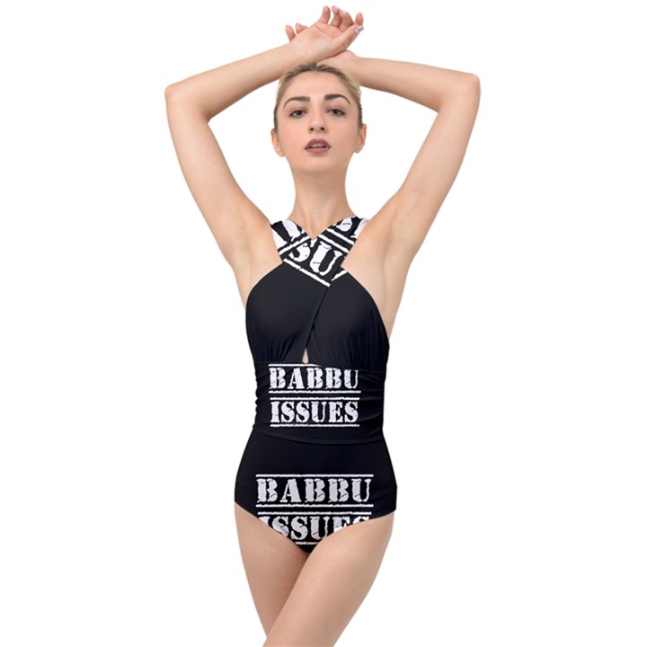 Babbu Issues - Italian daddy issues Cross Front Low Back Swimsuit