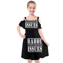 Babbu Issues - Italian Daddy Issues Kids  Cut Out Shoulders Chiffon Dress by ConteMonfrey