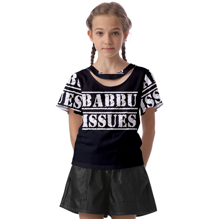 Babbu Issues - Italian daddy issues Kids  Front Cut Tee