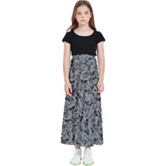 Weird Monster Reptile Drawing Motif Pattern Kids  Flared Maxi Skirt by dflcprintsclothing