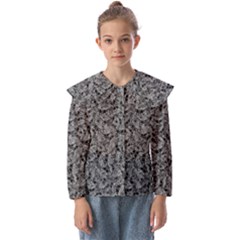 Weird Monster Reptile Drawing Motif Pattern Kids  Peter Pan Collar Blouse by dflcprintsclothing