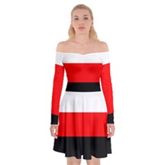 Erzya Flag Off Shoulder Skater Dress by tony4urban