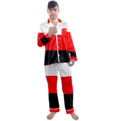 Erzya Flag Men s Long Sleeve Satin Pajamas Set by tony4urban