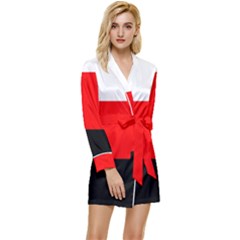 Erzya Flag Long Sleeve Satin Robe by tony4urban