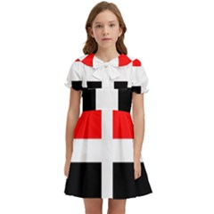 Arpitania Flag Kids  Bow Tie Puff Sleeve Dress by tony4urban