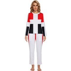 Arpitania Flag Womens  Long Sleeve Lightweight Pajamas Set