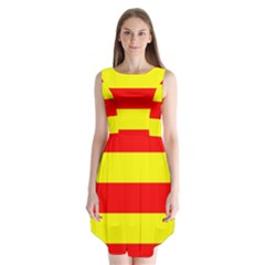 Aust Agder Flag Sleeveless Chiffon Dress   by tony4urban