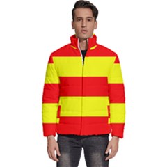 Aust Agder Flag Men s Puffer Bubble Jacket Coat by tony4urban