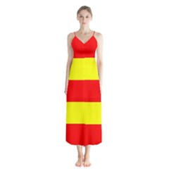 Aust Agder Flag Button Up Chiffon Maxi Dress by tony4urban