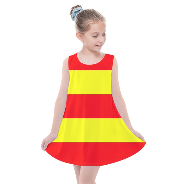 Aust Agder Flag Kids  Summer Dress