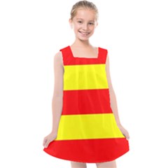 Aust Agder Flag Kids  Cross Back Dress by tony4urban