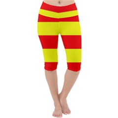 Aust Agder Flag Lightweight Velour Cropped Yoga Leggings by tony4urban