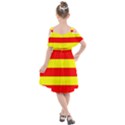 Aust Agder Flag Kids  Cut Out Shoulders Chiffon Dress View2