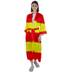 Aust Agder Flag Maxi Satin Kimono by tony4urban