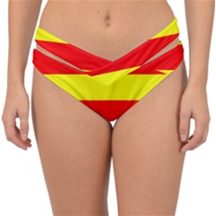 Aust Agder Flag Double Strap Halter Bikini Bottom by tony4urban