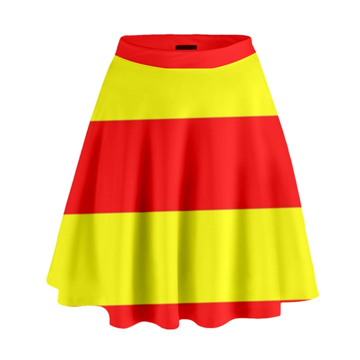 Aust Agder Flag High Waist Skirt