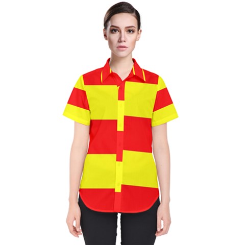 Aust Agder Flag Women s Short Sleeve Shirt by tony4urban