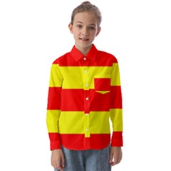 Aust Agder Flag Kids  Long Sleeve Shirt by tony4urban