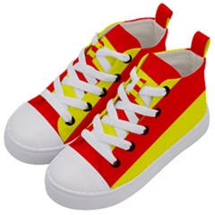 Aust Agder Flag Kids  Mid-top Canvas Sneakers by tony4urban