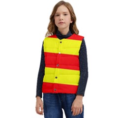 Aust Agder Flag Kid s Short Button Up Puffer Vest	 by tony4urban