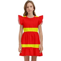 Aust Agder Flag Kids  Winged Sleeve Dress by tony4urban